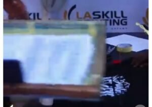 screen printing process on black t-shirt