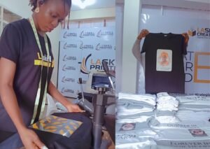 T-shirt printing process at LAskill Printing